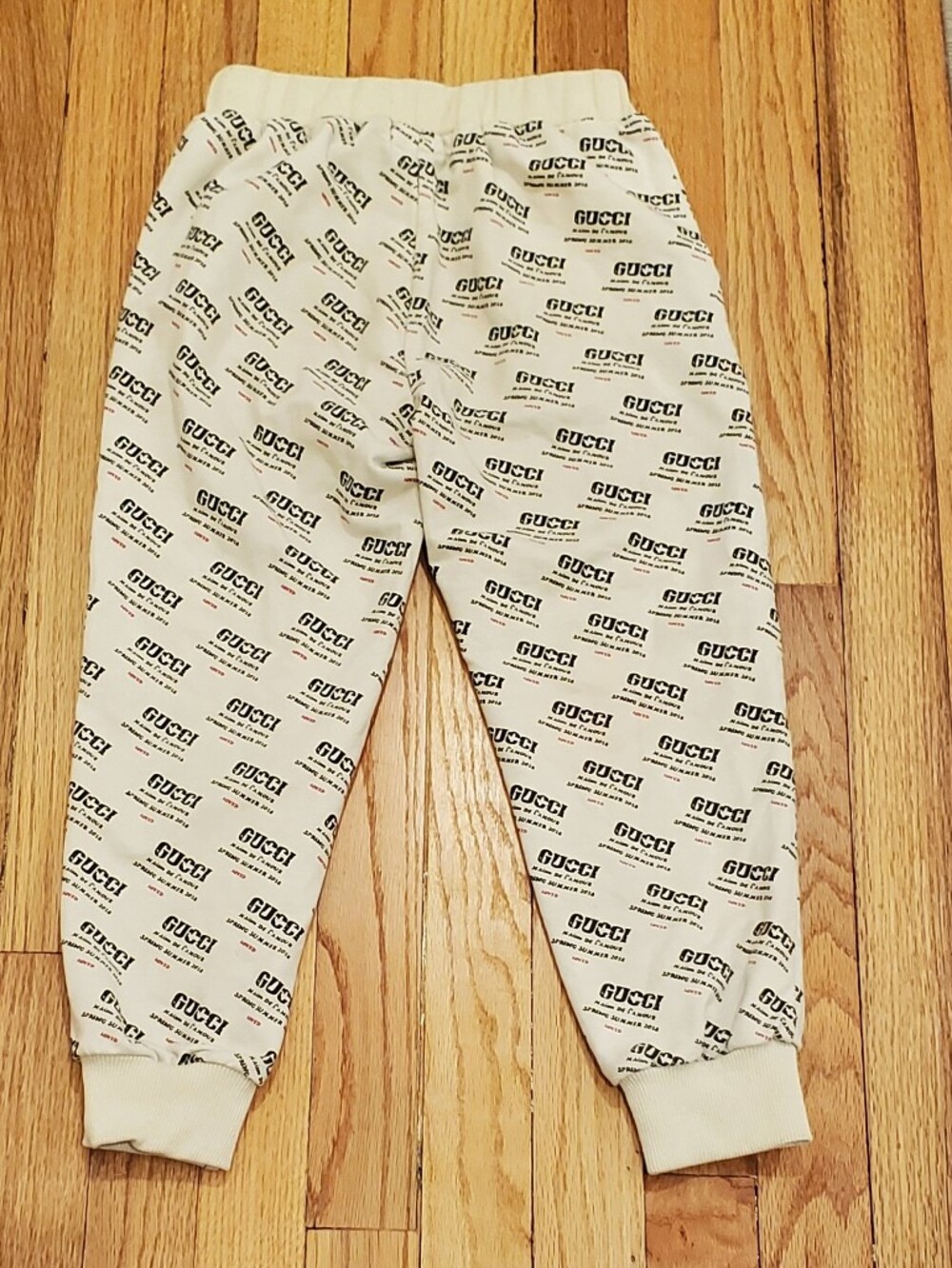 GUCCI Cream/Off-White Kids Sweatpants - Size 6/7 - Picture 4 of 5